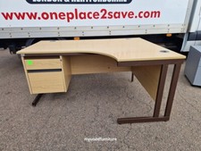 Shape office desk. for sale  ROYSTON