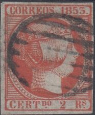 España 1853 Edifil 19 Parrilla negra Certificado COMEX Spain (ref#20086), usado segunda mano  Embacar hacia Argentina