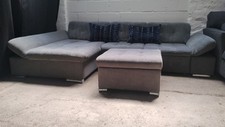 Grey corner sofa for sale  SEAFORD