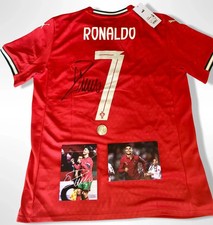 Camiseta oficial Cristiano Ronaldo assinada à mão Puma tamanho Portugal Home 2025. NOVO comprar usado  Enviando para Brazil