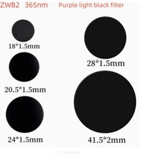 1 peça filtro de transmissão UV ZWB2 UV365nm lanterna lente de vidro preta 18/20.5/28mm comprar usado  Enviando para Brazil