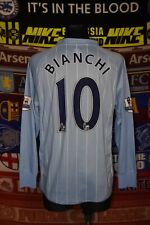 4/5 Manchester City Adults XL 2007 #10 Bianchi Koszulka piłkarska Jersey Piłka nożna na sprzedaż  PL