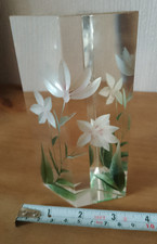 Deep flowers etched for sale  BARNSLEY