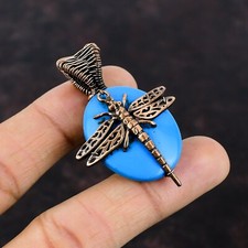 Pingente de libélula embrulhado com fio de cobre pedra preciosa turquesa Bela Adormecida comprar usado  Enviando para Brazil