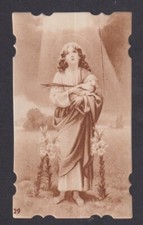 Cartão sagrado antigo de Santa Inês estampa imagem pieuse santino comprar usado  Enviando para Brazil