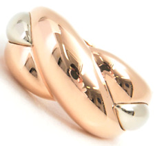 Usado, Anel Cartier Twist Rope Band tamanho US7 EU54 ouro branco 18k e ouro rosa 750 autêntico comprar usado  Enviando para Brazil
