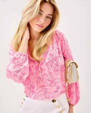 Playground Lilly Pulitzer Elsa de seda concha rosa centavos comprar usado  Enviando para Brazil