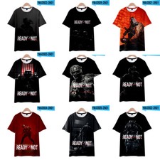Camiseta masculina fitness esporte adulto infantil pronta ou não para jogos cosplay 3D comprar usado  Enviando para Brazil