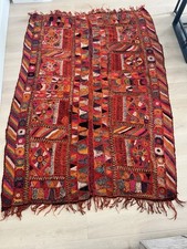Tapete de casamento bordado iraquiano vintage cobertor pântano árabe colorido feito à mão lã comprar usado  Enviando para Brazil