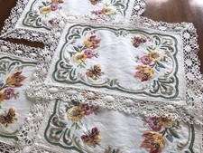 Vintage hand embroidered for sale  ROGART