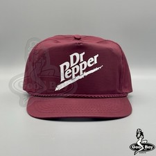 Boné Dr Pepper Hat Vintage Caminhoneiro Corda Retrô Marrom Snapback Anos 90 Dr.Pepper , usado comprar usado  Enviando para Brazil