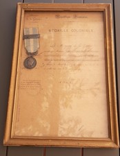 Diplôme médaille coloniale d'occasion  Toulon-