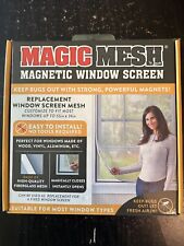 Tela de janela magnética malha mágica personalizada para caber na maioria das janelas de até 55" × 36" comprar usado  Enviando para Brazil