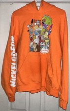 Nickelodeon Postacie Logo Pomarańczowa Bluza z kapturem Męska Rozmiar Medium na sprzedaż  Wysyłka do Poland