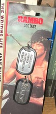Usado, Conjunto de corrente oficial de dog tags militares John Rambo incluída comprar usado  Enviando para Brazil