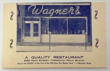 Cartão postal Yarmouth Canadá início dos anos 1900 Wagner’s Restaurant Main Street Park Meter, usado comprar usado  Enviando para Brazil