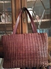 Borsa cuoio listelle usato  Villarbasse