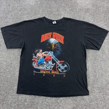 Camisa masculina vintage Daytona Beach Bike Week 2XL preta motociclista águia 1995 comprar usado  Enviando para Brazil