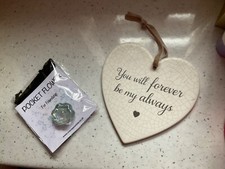 Ceramic heart plaque for sale  NEWPORT