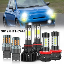 Farol de LED alto baixo + farol de neblina + kit de lâmpadas DRL para Fiat 500 2012-2019 comprar usado  Enviando para Brazil