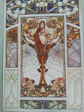 Art nouveau vitrail d'occasion  Dourges
