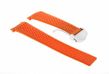 CINTA DE BORRACHA 22 MM PARA TAG HEUER CARRERA CALIBRE 36 F1 FECHO PERFURADO LARANJA comprar usado  Enviando para Brazil