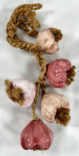 Cerâmica rosa 5 bulbos de alho corda trançada cozinha parede legumes decoração para casa comprar usado  Enviando para Brazil