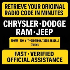 Usado, CHRYSLER ✅ JEEP✅ RAM✅ DODGE✅ CÓDIGO DE DESBLOQUEIO DE RÁDIO✅ T00AM✅ T00✅ T**QN✅ SERIALS comprar usado Usado, CHRYSLER ✅ JEEP✅ RAM✅ DODGE✅ CÓDIGO DE DESBLOQUEIO DE RÁDIO✅ T00AM✅ T00✅ T**QN✅ SERIALS comprar usado  Enviando para Brazil
