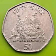 gibraltar 50p coin 2007 for sale  WESTON-SUPER-MARE