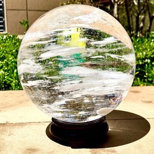 Esfera de quartzo derretimento transparente 12,56 lb quartzo branco cristal bola cura comprar usado  Enviando para Brazil