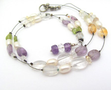 Gemstone necklace amethyst for sale  Wailuku