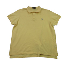 Polo Assn dos EUA. Camisa masculina Lauren manga curta golfe leve amarela, usado comprar usado  Enviando para Brazil