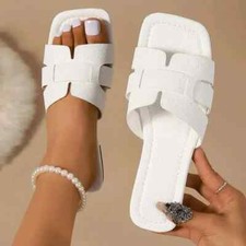 Usado, Chinelos de verão luxuosos sandálias de praia planas design chinelos sapatos femininos comprar usado  Enviando para Brazil