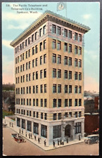 De colección The Pacific Telephone and Telegraph Co's Building Spokane, WA - Postal segunda mano  Embacar hacia Mexico