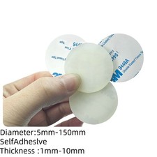 Discos sólidos de silicone branco autoadesivo almofada redonda vedação amortecimento 5mm-150mm comprar usado  Enviando para Brazil