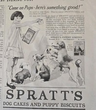 1926 Menina com Bolos de Cachorro Spratt's Biscoitos de Cachorro ComidaAnúncio Vintage  comprar usado  Enviando para Brazil