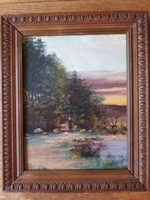 Tableau huile panneau d'occasion  Rouen-