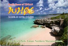 RÁDIO AMADOR ANTIGO CQ QSL QSO CARTÃO WHOE TAGA BEACH PARK ILHAS MARIANAS CINIANAS, usado comprar usado  Enviando para Brazil