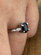 Bague spinelle noire d'occasion  Chalon-sur-Saône