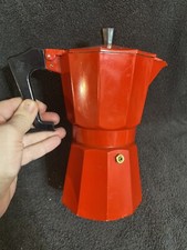 Usado, Cafeteira espresso Pezzetti VERMELHO alumínio fogão topo Moka Percolator comprar usado  Enviando para Brazil
