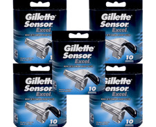 Żyletki męskie Gillette Sensor Excel - do wyboru 10-50-pak nowe i oryginalne opakowanie na sprzedaż  Wysyłka do Poland