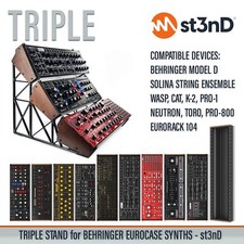 SUPORTE TRIPLO para BEHRINGER EURORACK FORMATO DE ESTOJO INSTRUMENTOS E SINTETIZADORES comprar usado  Enviando para Brazil