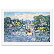 Serigrafia à prova de impressora Bill Schmidt, "Annapolis Harbor" edição limitada, entorpecida comprar usado  Enviando para Brazil