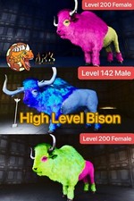 Ark Survival Ascended Pve Bison Masculino/Feminino Ragnarok novo dinossauro, Par de Alto Nível comprar usado  Enviando para Brazil