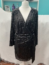 Women black sequin for sale  NEWBURY