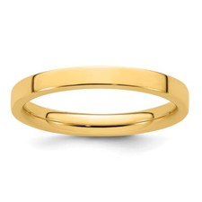 Aliança de casamento ouro amarelo 14K 2,5 mm peso padrão liso ajuste confortável tamanho 7 comprar usado  Enviando para Brazil