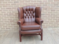 Chesterfield wingback armchair for sale  LONDON