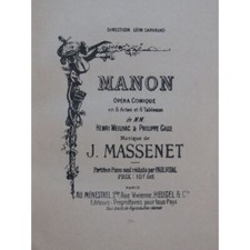 Massenet jules manon d'occasion  Blois