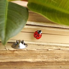 Pin de lapela minúsculo joaninha, broche de inseto vermelho fofo, joias de insetos, broche de joaninha pequeno comprar usado  Enviando para Brazil