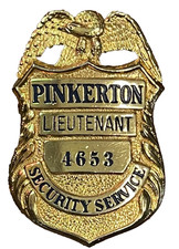 Pinkerton badge lieutenant for sale  Denton